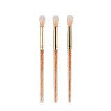 Set of 3 or 6 : Professional Crystal Blending Makeup Brush with Rhinestone Acrylic Smooth Handle