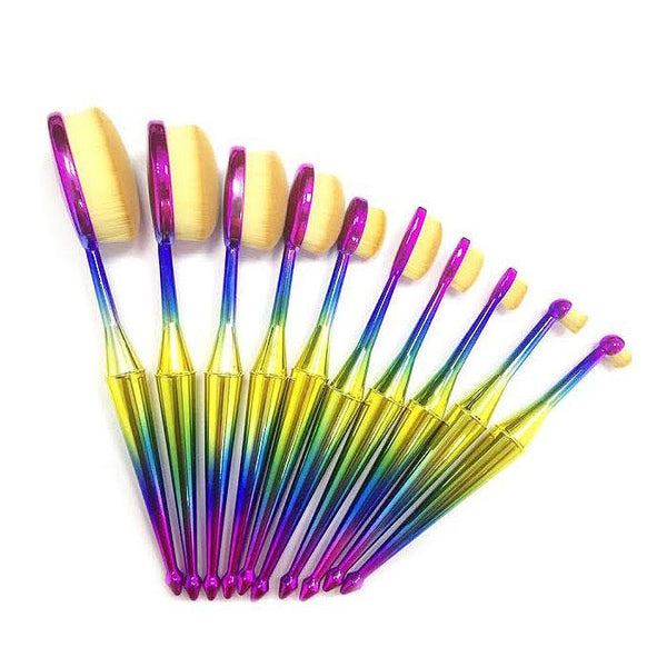 10PC : Round Makeup brushes