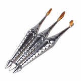 10-Piece : Metallic Oval Makeup Brush Set