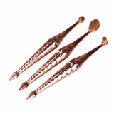 10-Piece : Metallic Oval Makeup Brush Set